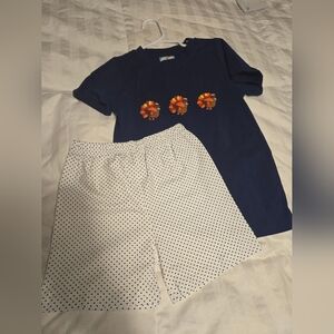 French Knot Turkey Trio Short Set